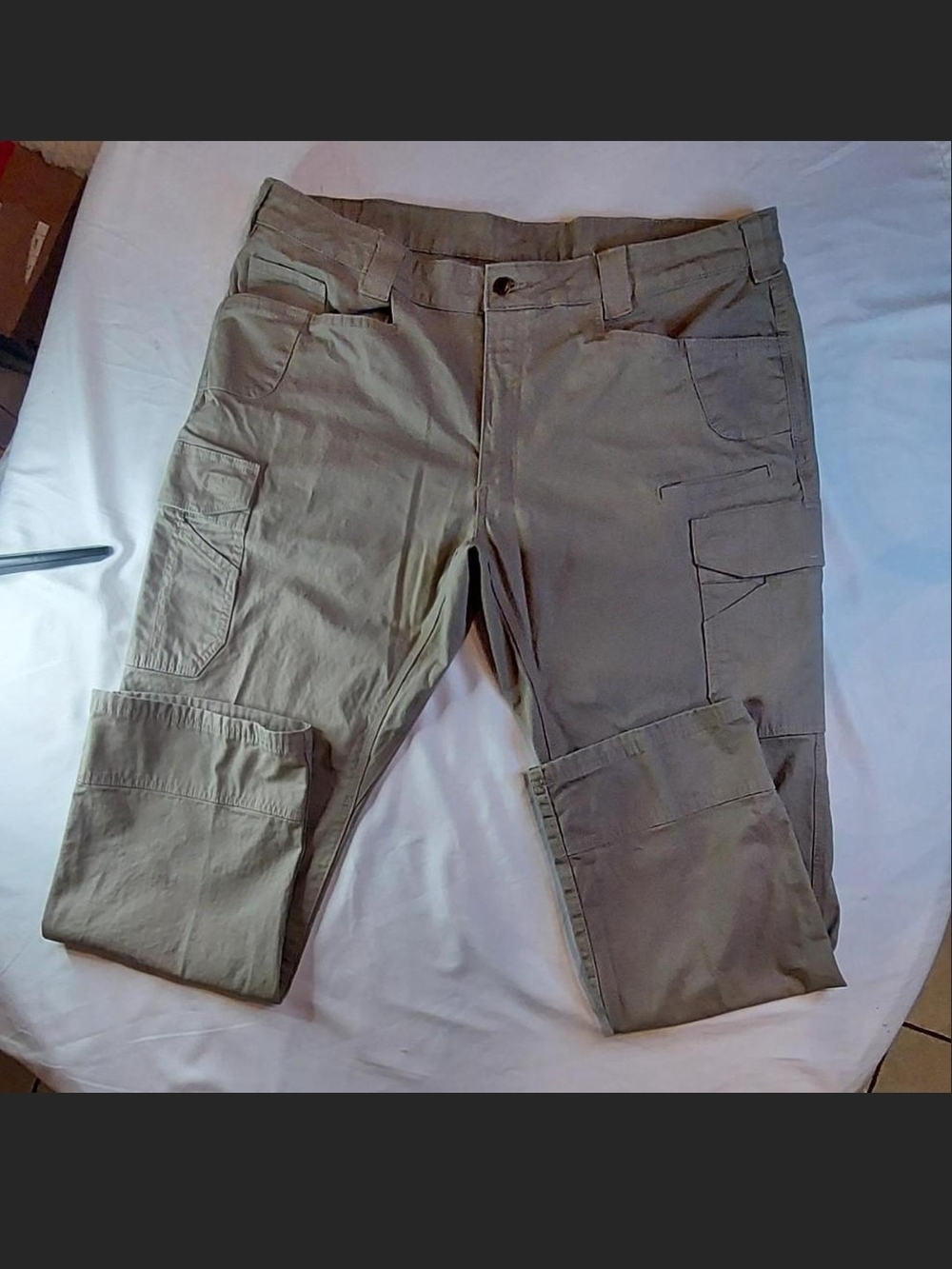 Noble Outfitters Men's Flex Canvas Tactical Cargo Pants Tan 42x32 Like New